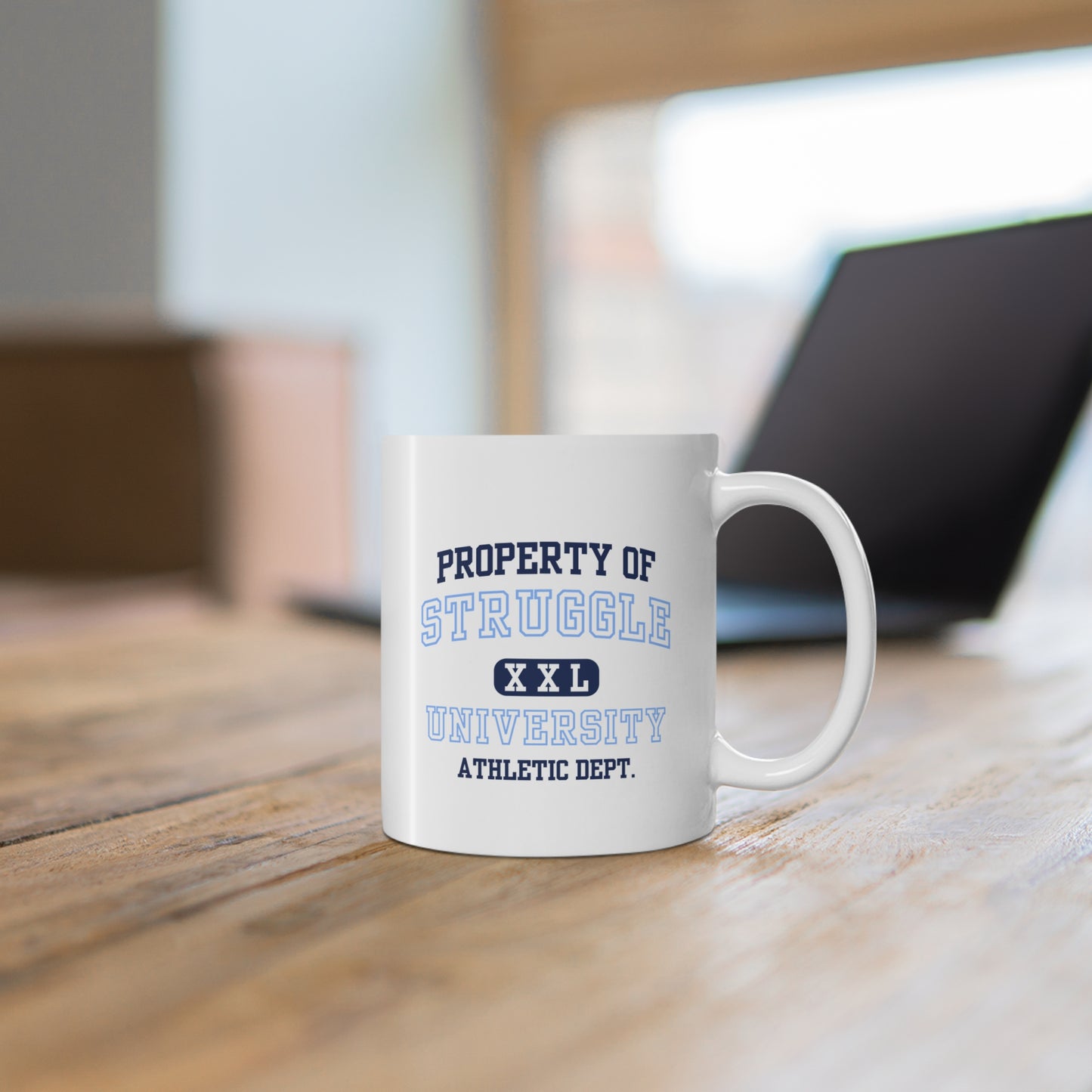 Struggle University Mug - Motivational Coffee Cup, Gift for Students, Humor Mug for Graduation, Funny Novelty Drinkware
