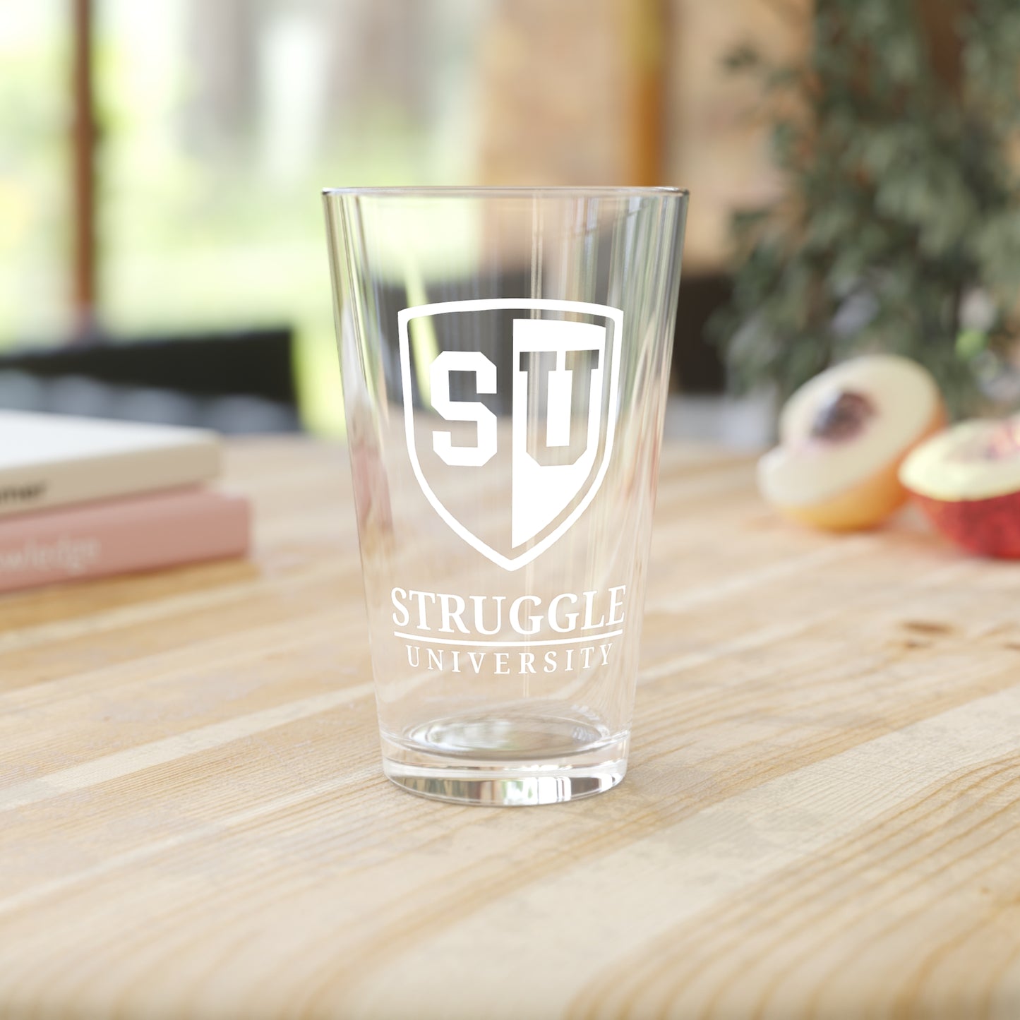 Struggle University Pint Glass, 16oz - Perfect for Graduation Gifts, College Parties, Beer Lovers, Home Bars, and Sports Events