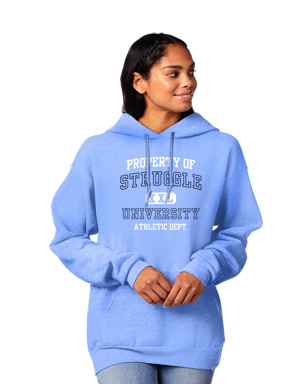 Struggle University Hoodie, Fun College Sweatshirt, School Spirit Gear, Trendy Unisex Outerwear, Graduation Gift, Comfortable Apparel