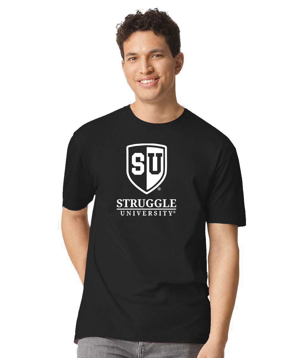 Struggle University Unisex Heavy Cotton Tee, Funny College Shirt, Graduation Gift, Lazy Days Wear, Comfy Everyday T-Shirt