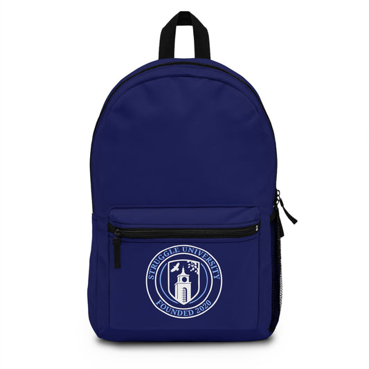 Struggle University Backpack - Funny College Gear, School Supplies, Student Gifts, Unique Back to School, Humor