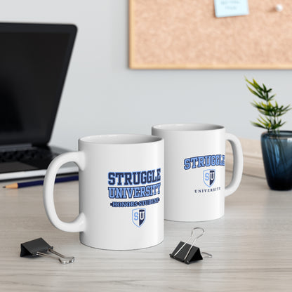 Struggle University Mug: Humorous Coffee Cup for Students, Funny Gift for College, Graduation, Self-Care, Study Motivation