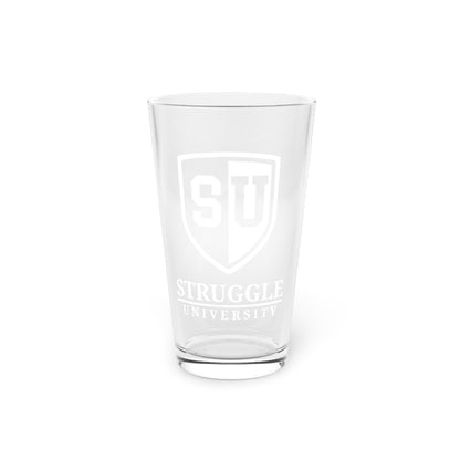 Struggle University Pint Glass, 16oz - Perfect for Graduation Gifts, College Parties, Beer Lovers, Home Bars, and Sports Events