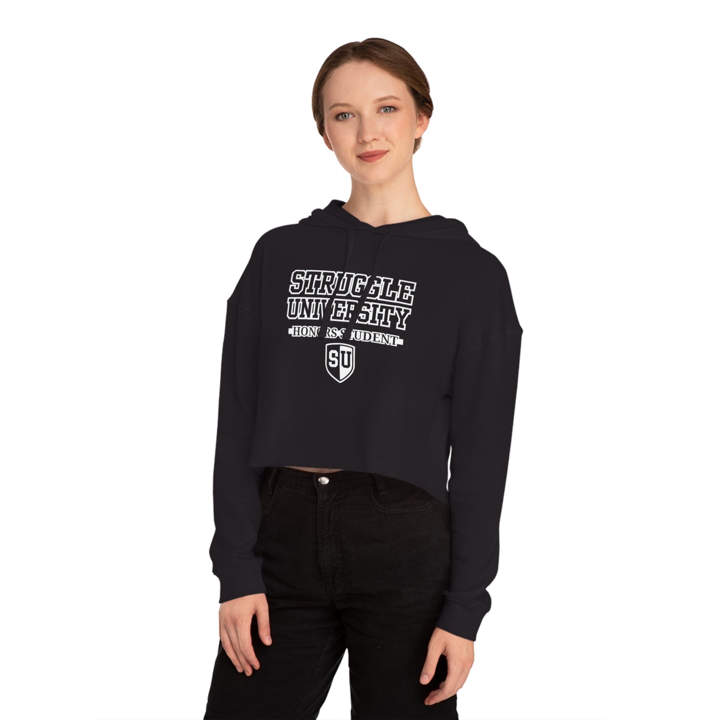 Cropped Hoodie with 'Struggle University' Design | Trendy Women's Sweatshirt for Casual Wear, Gift Idea for College Students, Cozy [...]