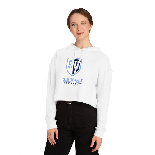 Struggle University Cropped Hoodie, Stylish Casual Wear, Perfect for College Students, Gift for Graduation, Trendy Streetwear
