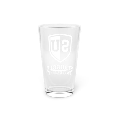 Struggle University Pint Glass, 16oz - Perfect for Graduation Gifts, College Parties, Beer Lovers, Home Bars, and Sports Events