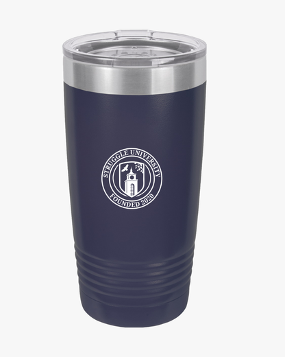 Struggling University Insulated Tumbler, 20oz, College Student Gift, Graduation, Funny Mug, Travel Cup, Eco-Friendly Drinkware