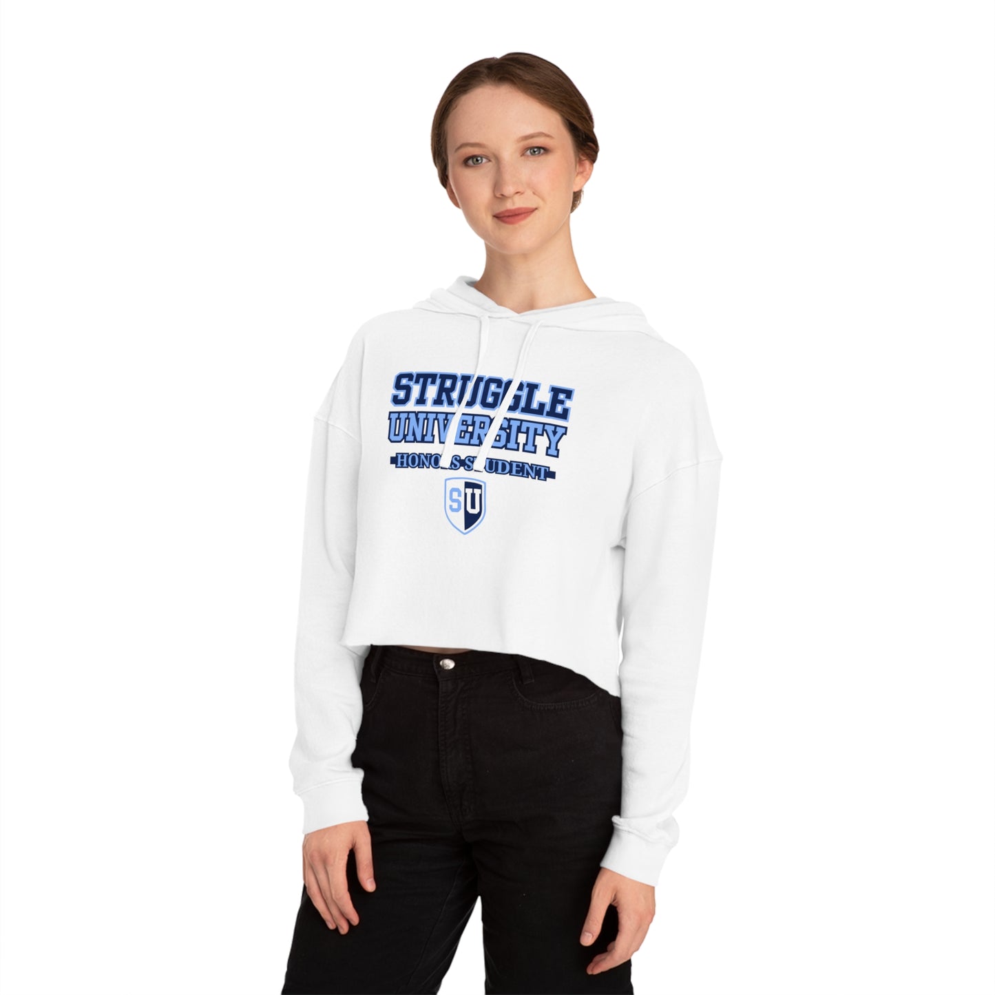 Cropped Hoodie with 'Struggle University' Design | Trendy Women's Sweatshirt for Casual Wear, Gift Idea for College Students, Cozy [...]