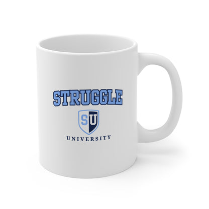 Struggle University Mug: Humorous Coffee Cup for Students, Funny Gift for College, Graduation, Self-Care, Study Motivation