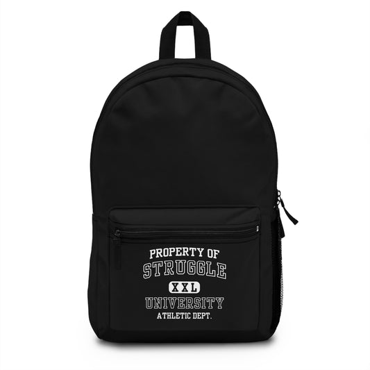 Struggle University Backpack, Funny School Bag, College Student Gift, Athletic Tote, Motivational Bookbag, Trendy Travel Pack