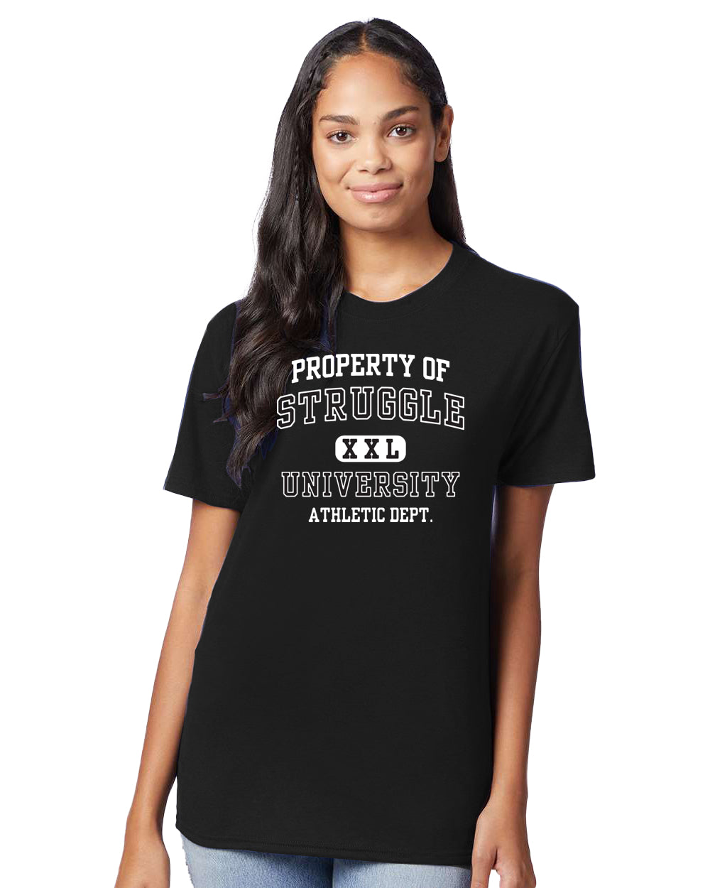 Struggle University Tee, Funny College T-Shirt, Unisex Heavy Cotton Shirt, Casual Wear, Gift for Students