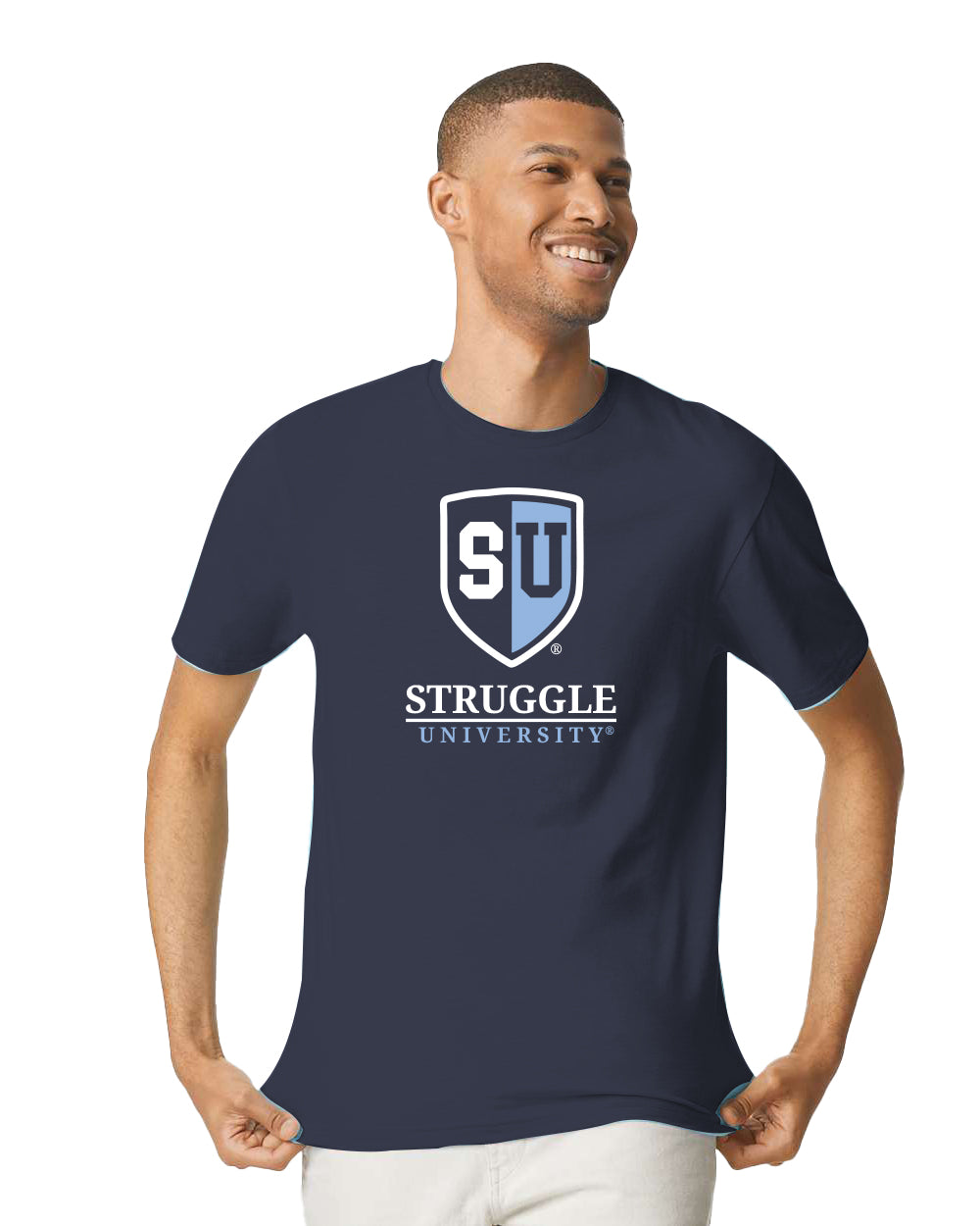 Struggle University Unisex Heavy Cotton Tee, Funny College Shirt, Graduation Gift, Lazy Days Wear, Comfy Everyday T-Shirt