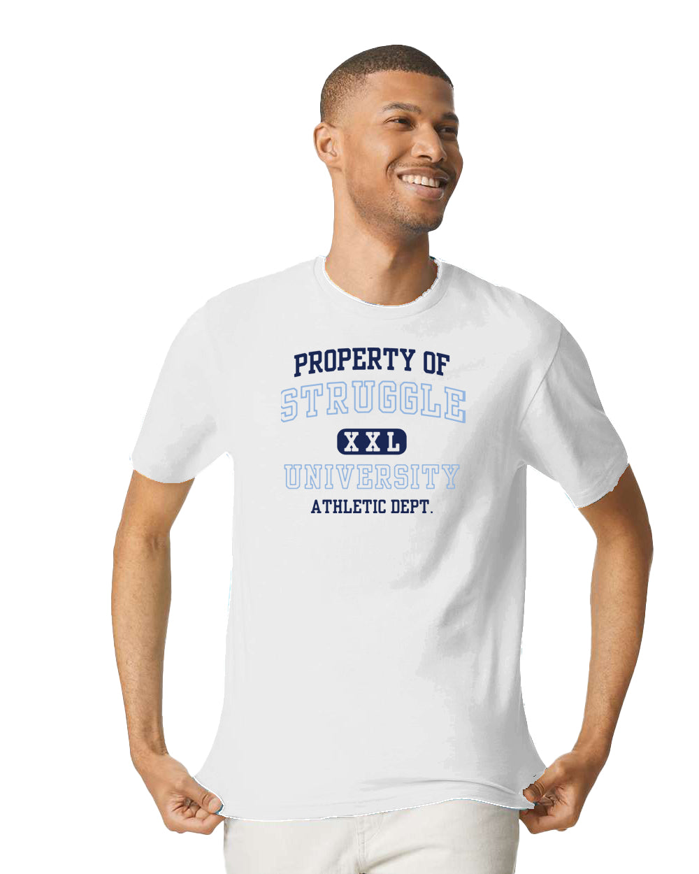 Struggle University Tee, Funny College T-Shirt, Unisex Heavy Cotton Shirt, Casual Wear, Gift for Students