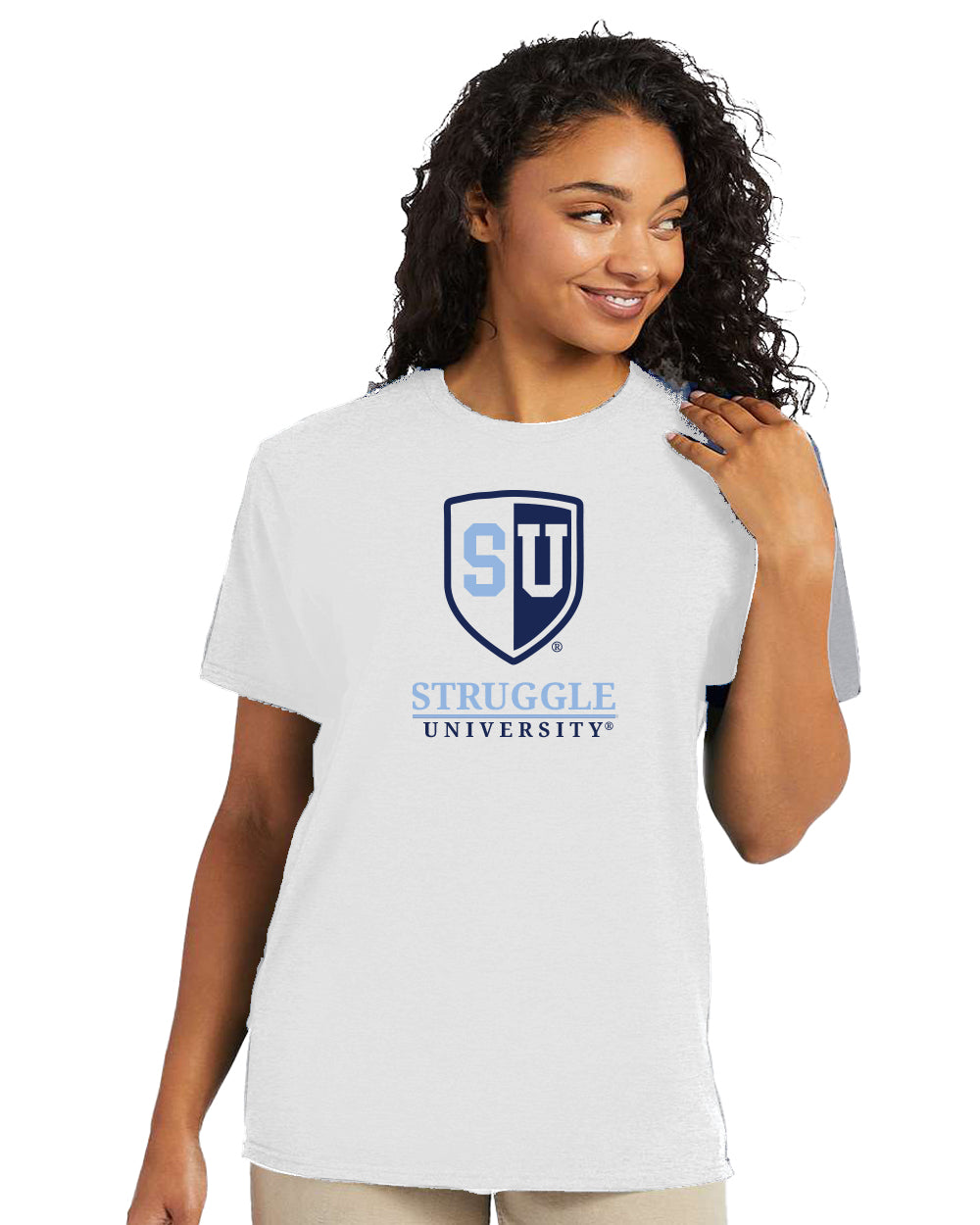 Struggle University Unisex Heavy Cotton Tee, Funny College Shirt, Graduation Gift, Lazy Days Wear, Comfy Everyday T-Shirt