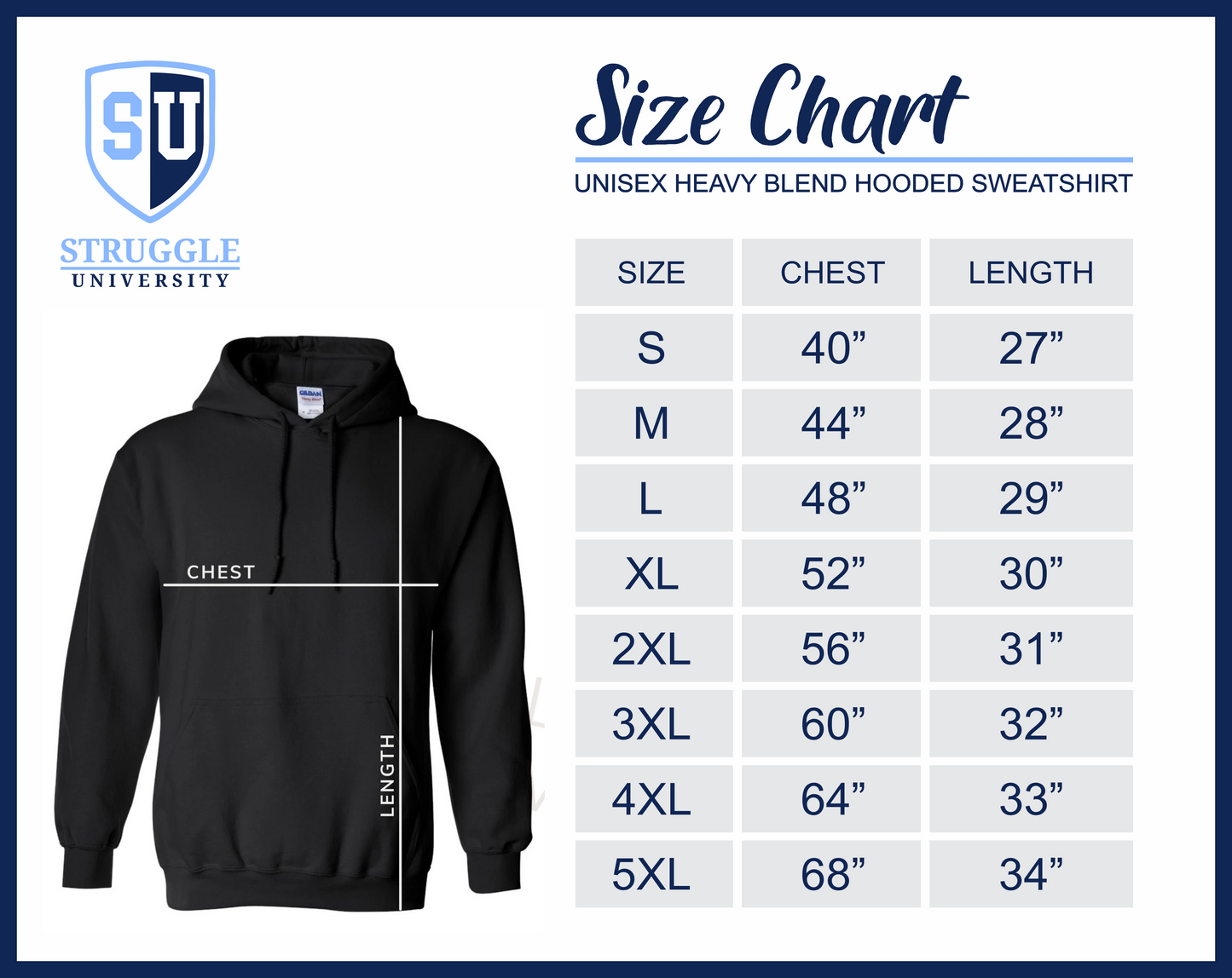 Struggle University™ Bold Heavy Blend Hoodie
